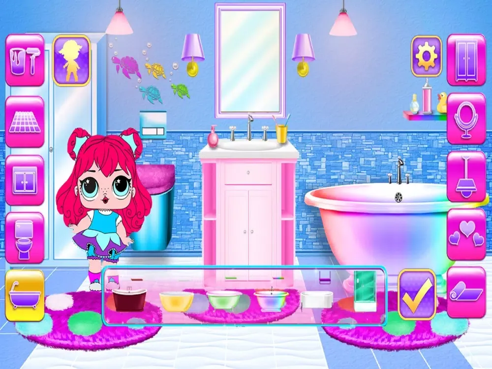 ภาพหน้าจอของ Girly House Dolls Design iPad 