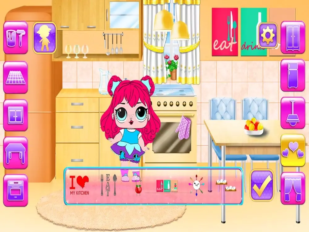 ภาพหน้าจอของ Girly House Dolls Design iPad 