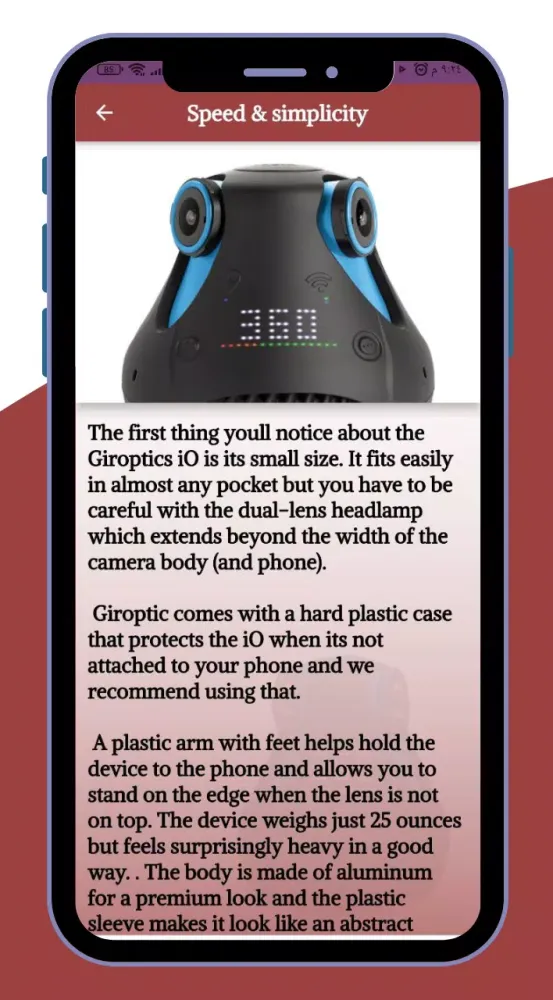Tangkapan skrin Giroptic 360 cam Guide
