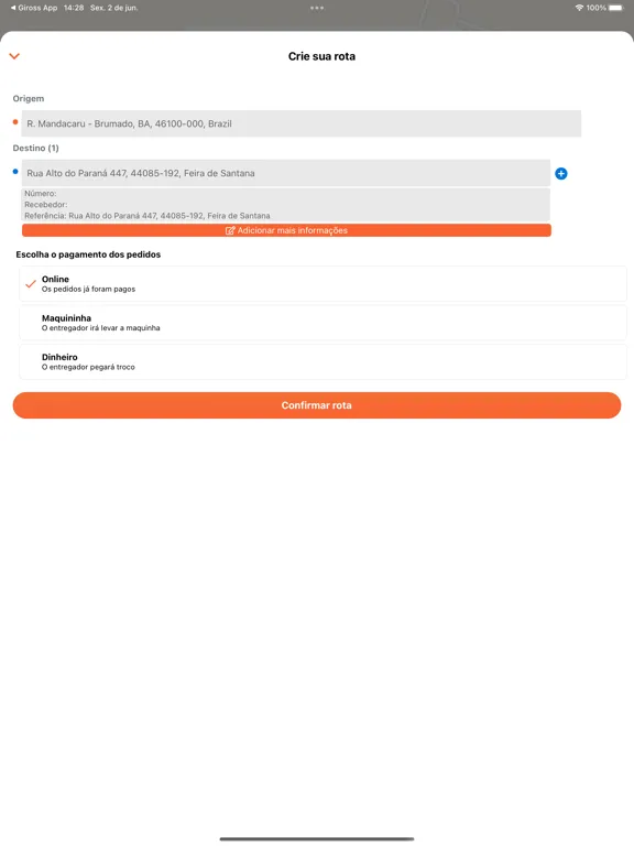 Giross Entregas - Clientes iPad 应用截图