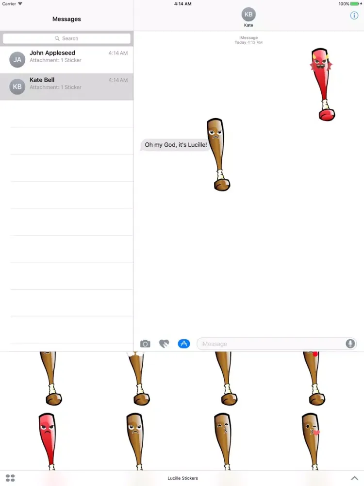 Lucille Stickers iPad  Ekran Görüntüleri
