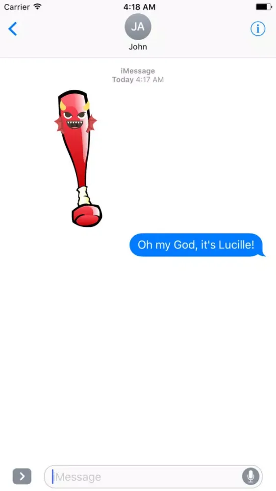 Lucille Stickers Ekran Görüntüleri