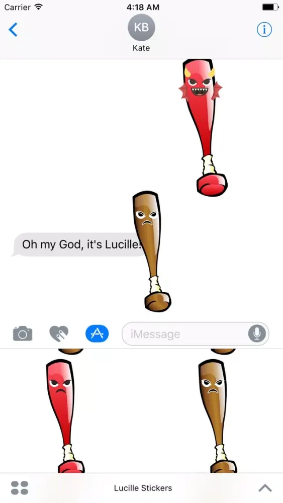 Lucille Stickers Ekran Görüntüleri