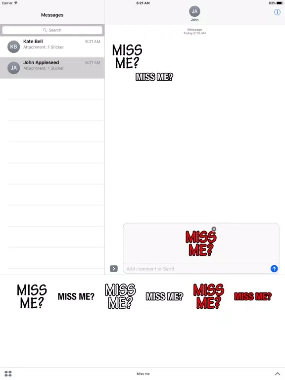 Скриншоты Miss me iPad 