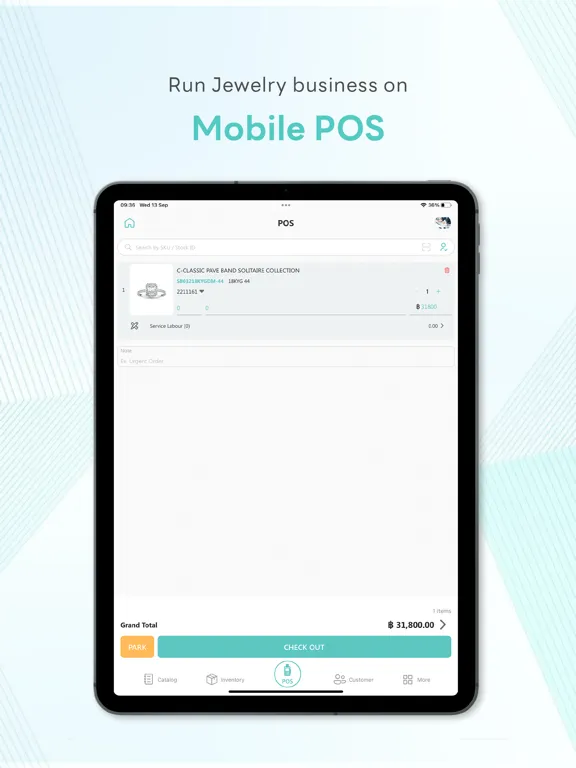 Ảnh chụp màn hình của GIS POS – Point of Sale iPad 