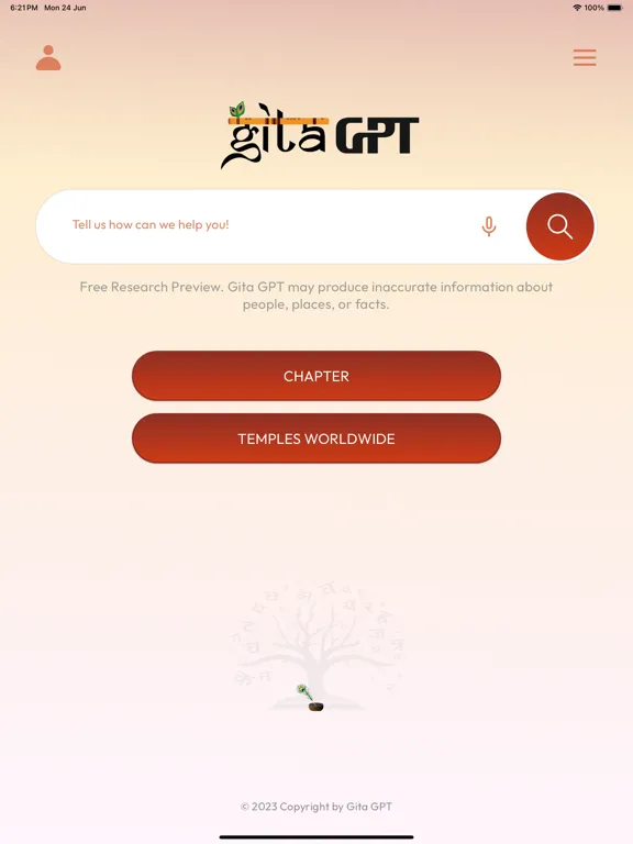 Tangkapan layar Gita GPT iPad 