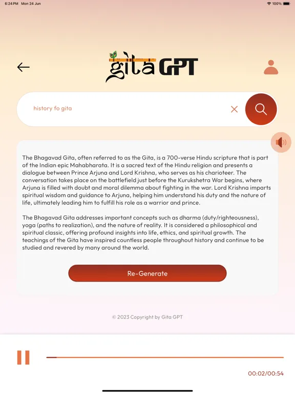 Tangkapan layar Gita GPT iPad 