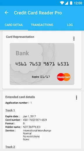 Ảnh chụp màn hình của Pro Credit Card Reader NFC