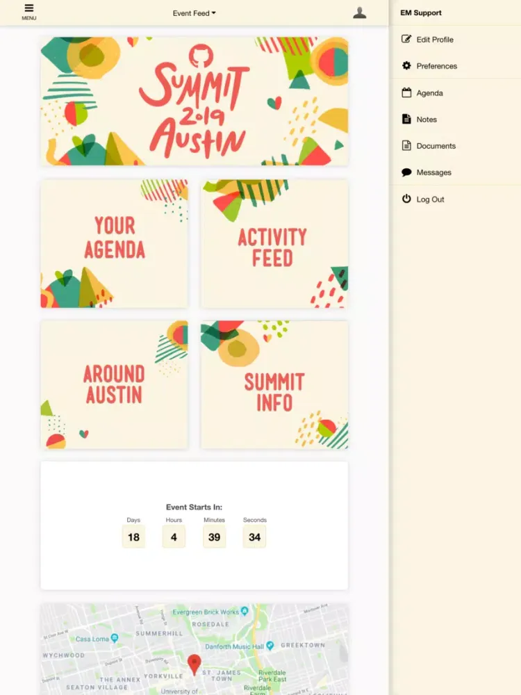 Tangkapan skrin GitHub Summit iPad