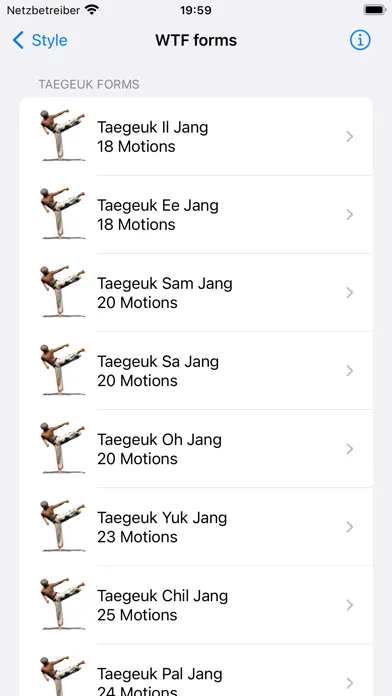 Taekwondo Forms (ITF/WTF) スクリーンショット
