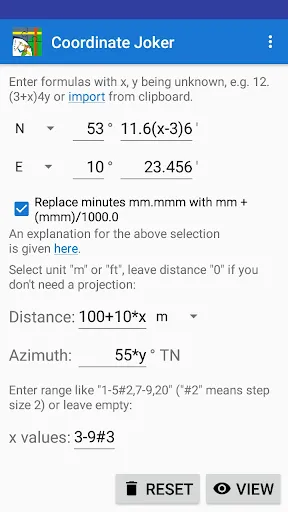 Coordinate Joker for Locus Map Screenshots