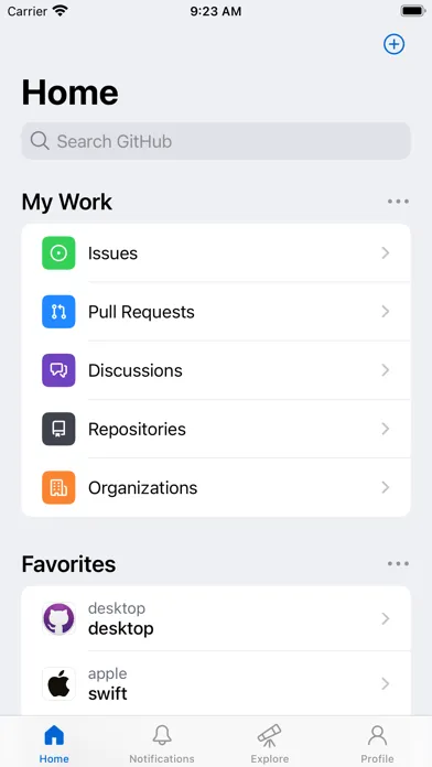 Ảnh chụp màn hình của GitHub