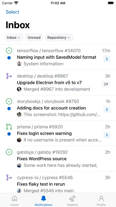 Ảnh chụp màn hình của GitHub