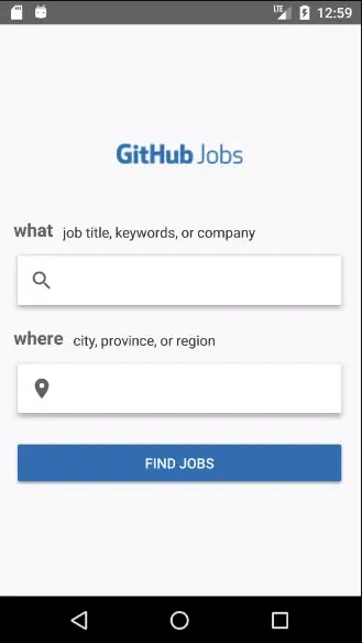 Github Jobs Screenshots