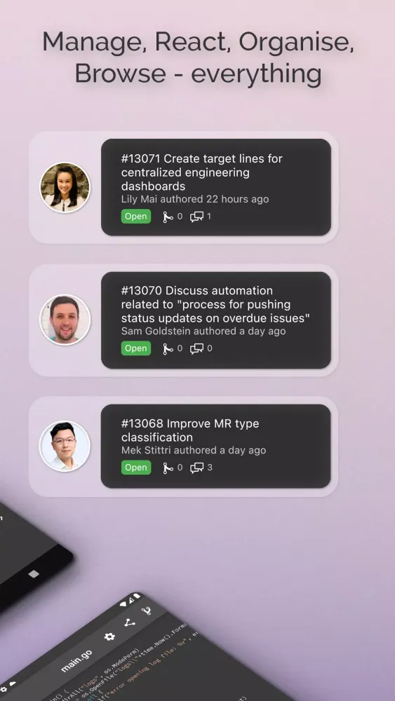 Git+ Screenshots