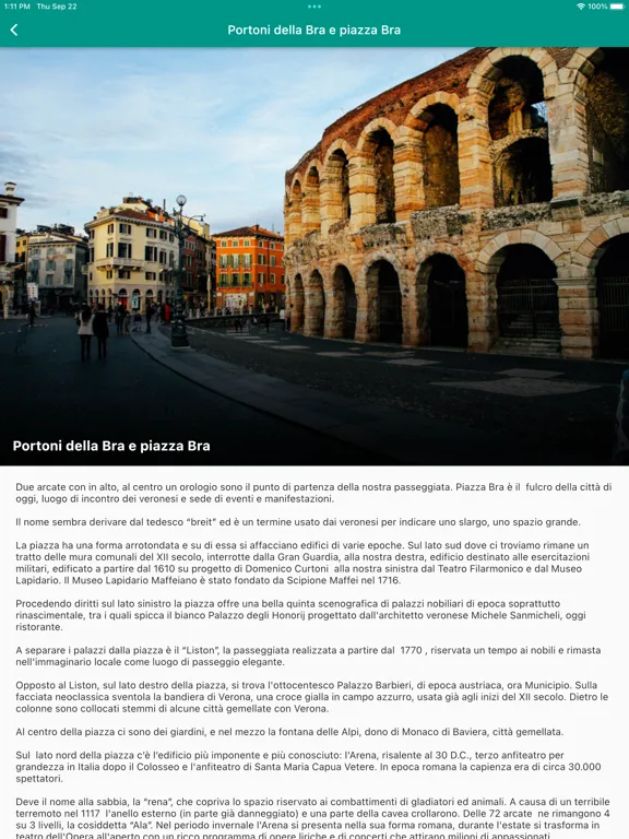 ภาพหน้าจอของ Verona Anche Mia iPad 