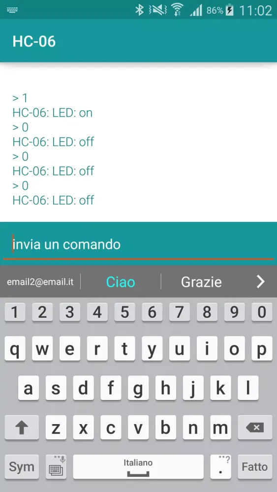 Screenshot di Arduino bluetooth controller