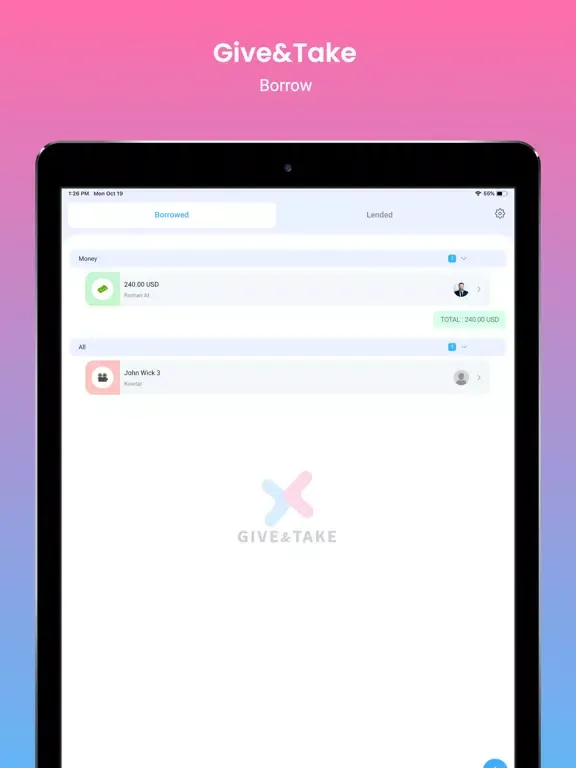Captures d'écran de Give&Take App iPad 
