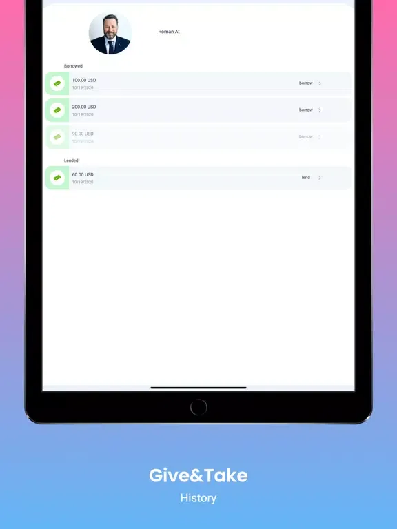 Captures d'écran de Give&Take App iPad 
