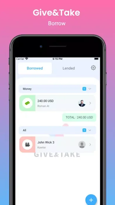 Captures d'écran de Give&Take App