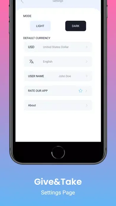 Captures d'écran de Give&Take App