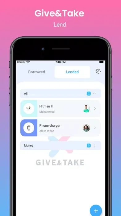 Captures d'écran de Give&Take App