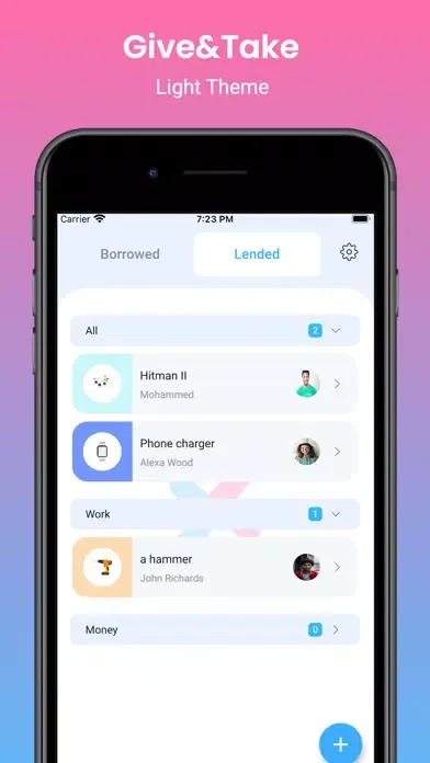 Captures d'écran de Give&Take App