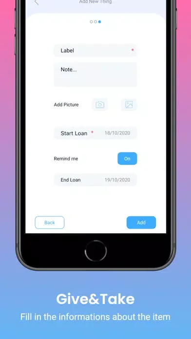 Captures d'écran de Give&Take App
