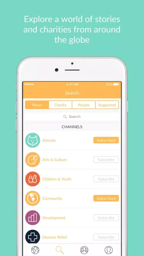 Captures d'écran de Givo App - Giving & Good News