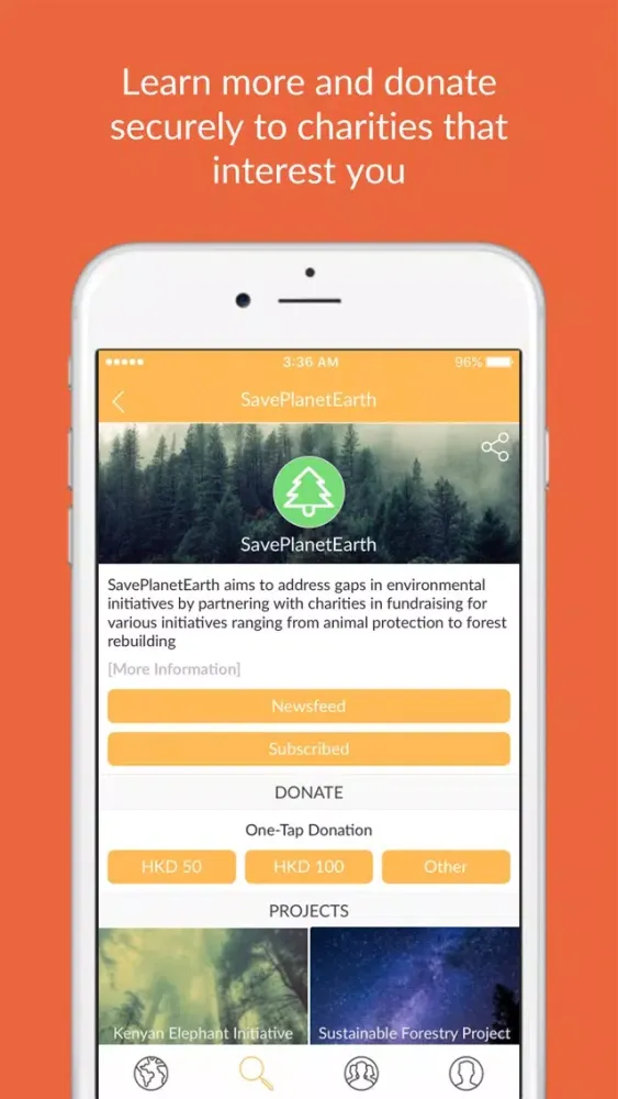 Captures d'écran de Givo App - Giving & Good News