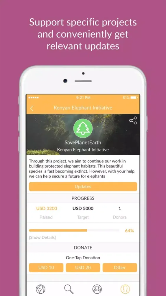 Captures d'écran de Givo App - Giving & Good News