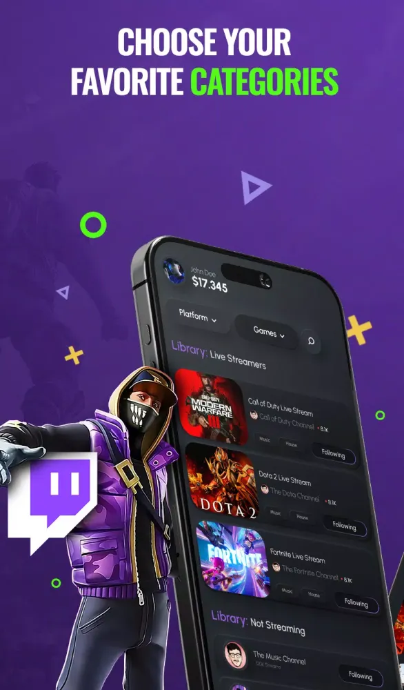 Screenshot di Cross-Platform streams - Givvy