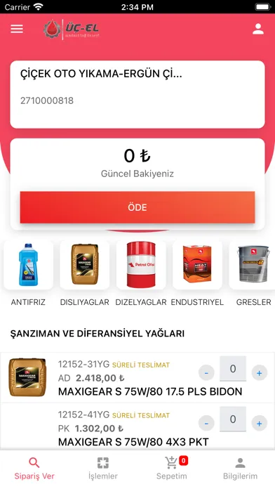 Tangkapan skrin ÜÇEL Bayi Portalı