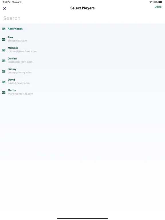 Ảnh chụp màn hình của King Scoreboard iPad 