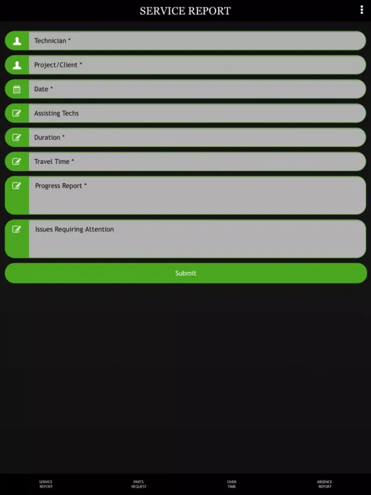 Gizmo Service Reporting iPad  سکرین شاٹس