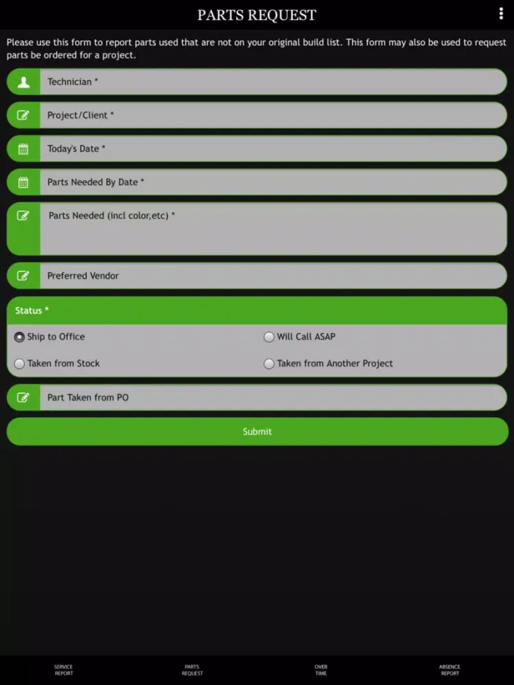 Gizmo Service Reporting iPad  سکرین شاٹس