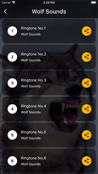Wolf Sounds Ringtones Ekran Görüntüleri