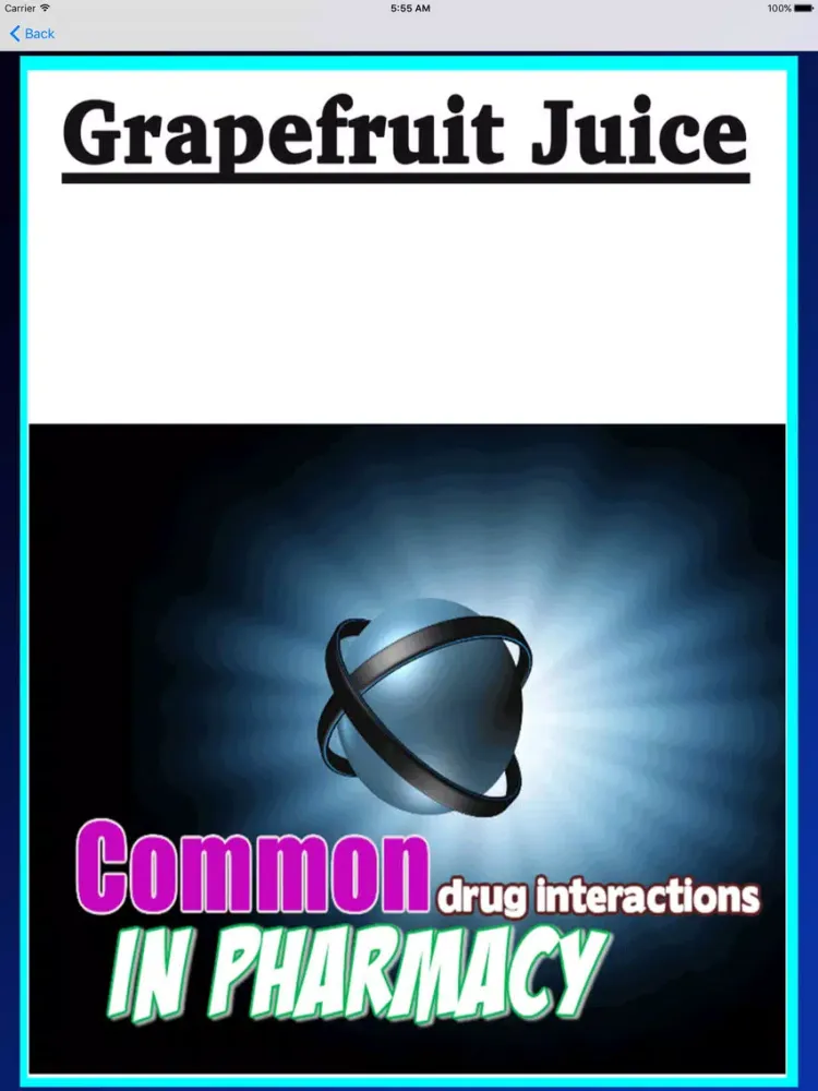 Zrzuty ekranu Common Drug Interactions in Pharmacy iPad 