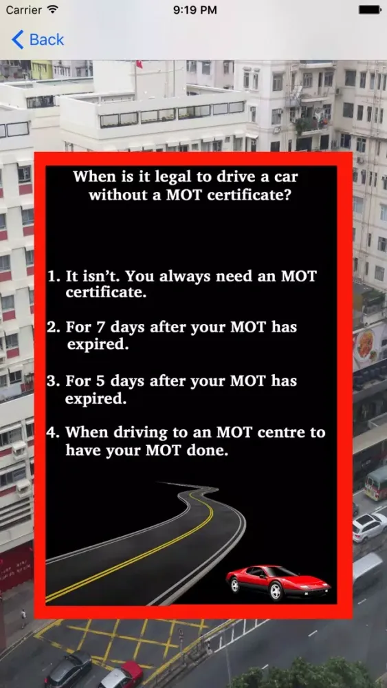 Theory Test For Learner Car Drivers & Road Signs应用截图