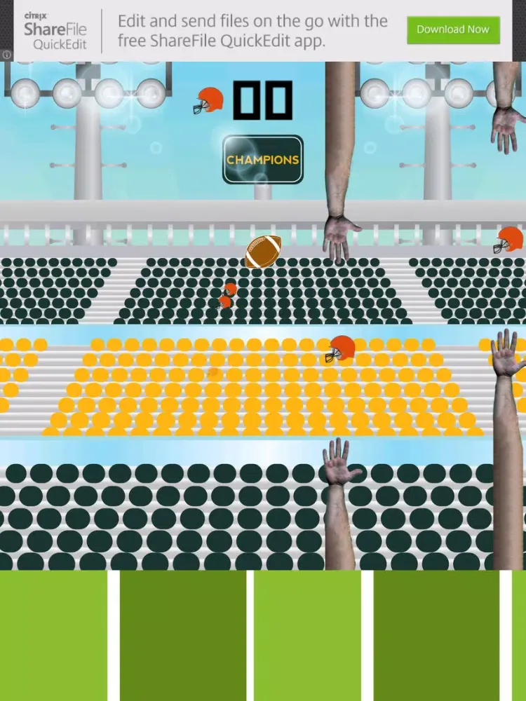 Captures d'écran de Flying Football Game a daring challenge of tapping skill and fun iPad 