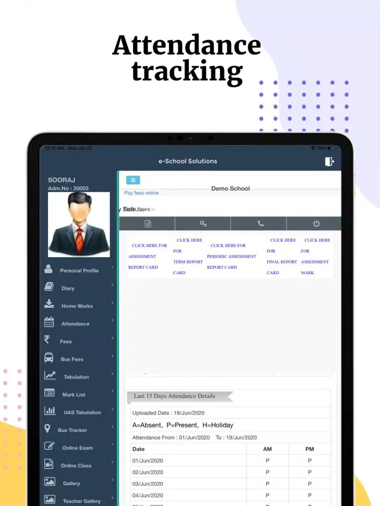 e- School Solution iPad  स्क्रीनशॉट