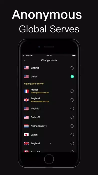 Capturas de tela do IronNet VPN-Fast Secure Proxy