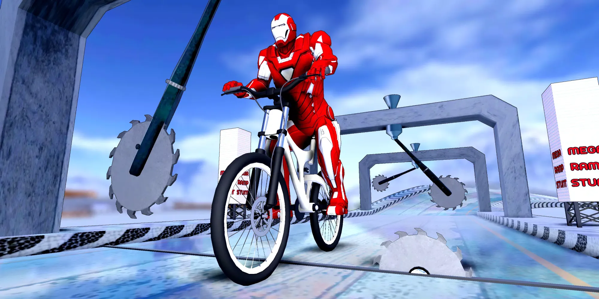 صور Epic Superhero Cyclist Stunt