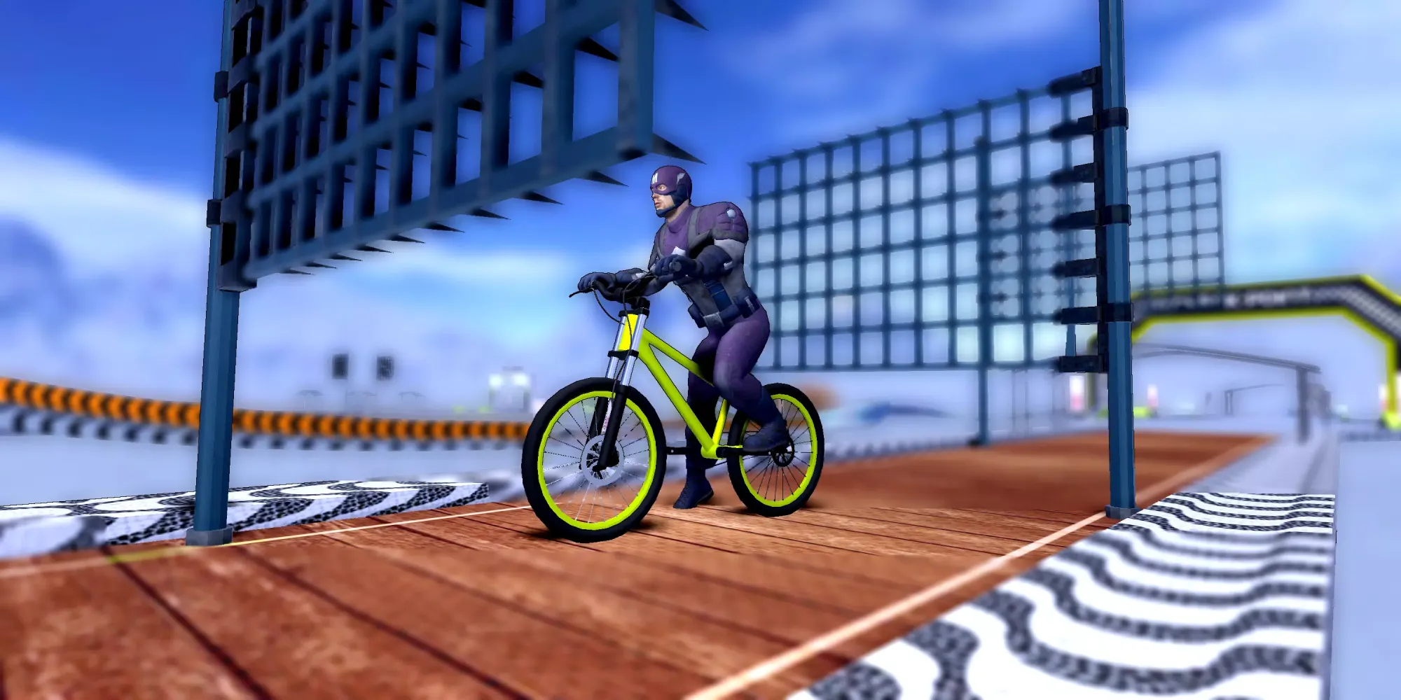 صور Epic Superhero Cyclist Stunt