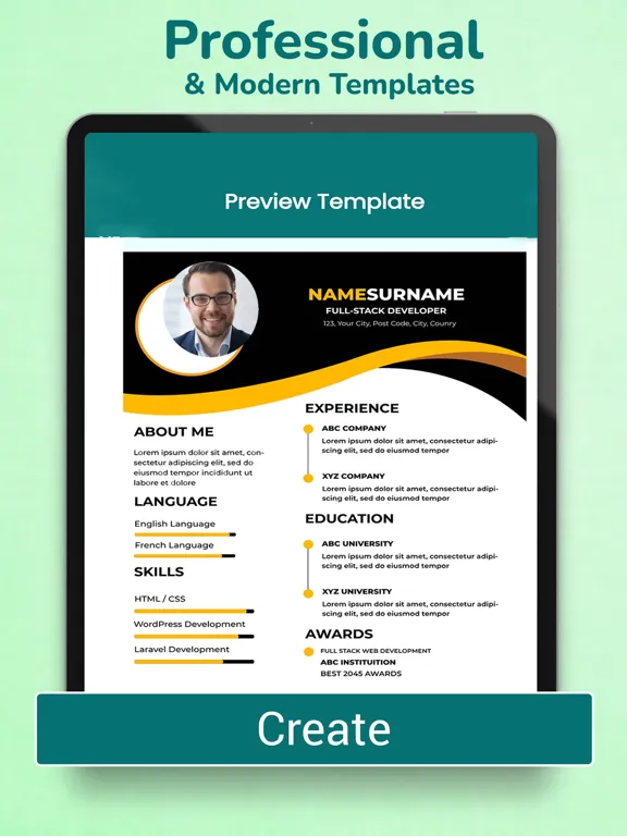 صور CV Maker & Builder -Resume App iPad 