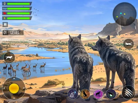 Capturas de pantalla de Animal Hunter : Wolf Survival iPad 