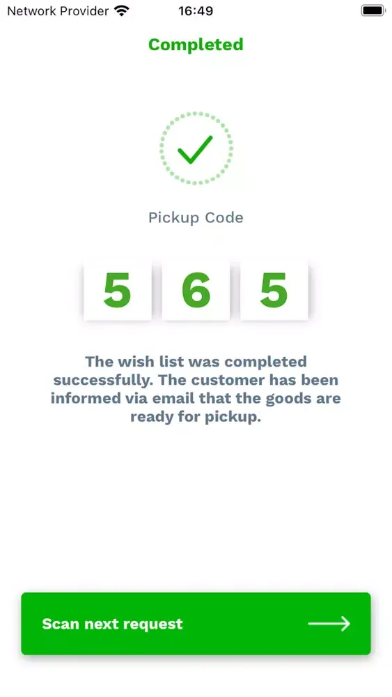 Ảnh chụp màn hình của GetMyGooods for Retailers