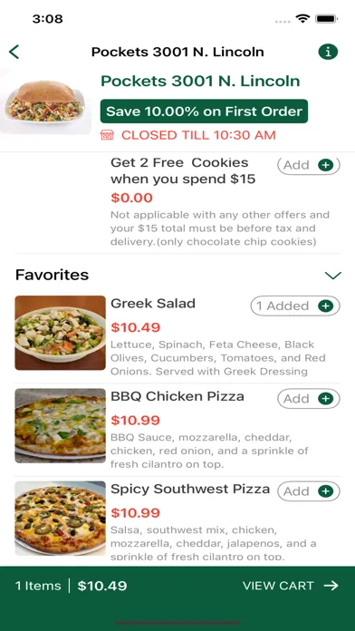 Pockets Restaurant应用截图