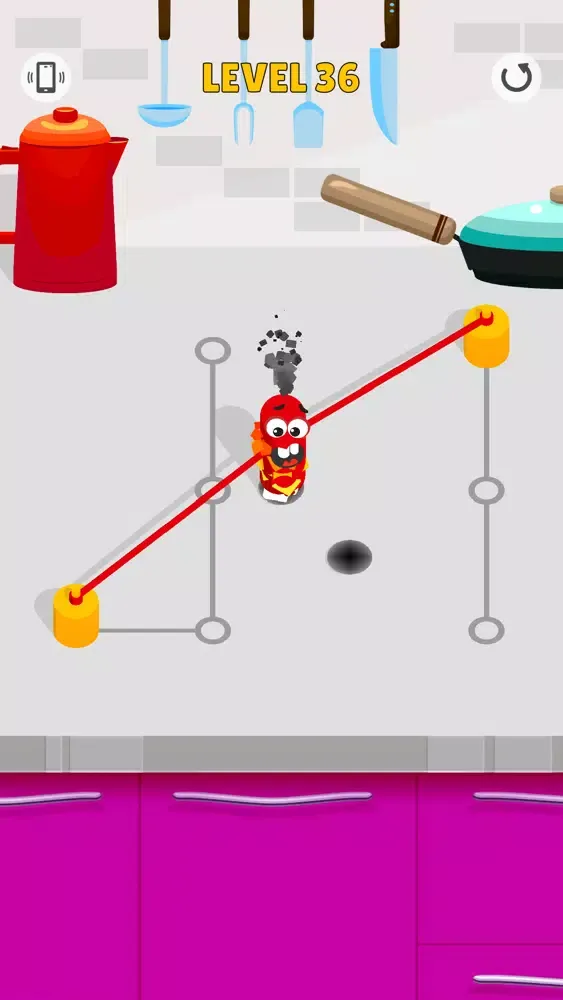 Capturas de tela do Sausage Tangle