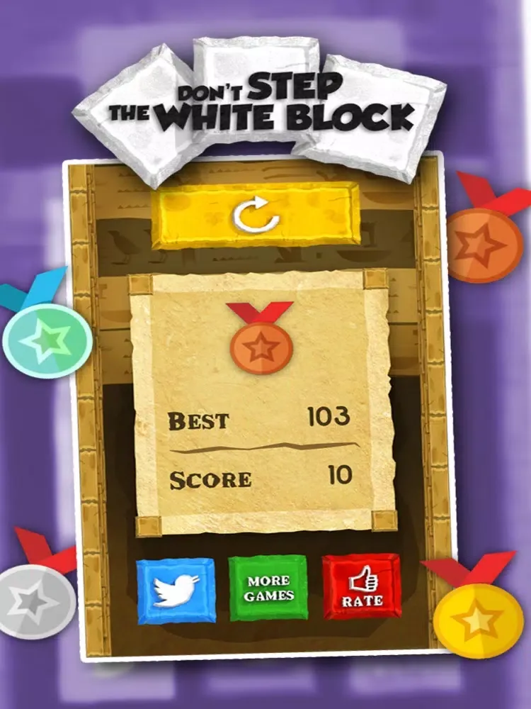 Capturas de tela do Dont Step the White Block iPad 